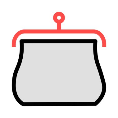 çanta simge vektör çizim 