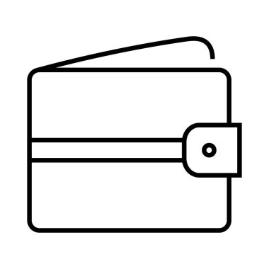 Beyaz arka plan üzerinde izole cüzdan vektör