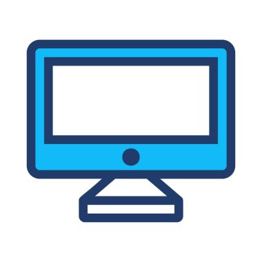 bilgisayar monitörü ikon vektör illüstrasyonu 