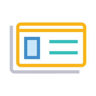 kart simge vektör çizim 