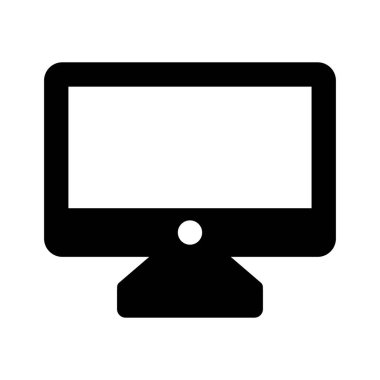 bilgisayar monitörü ikon vektör illüstrasyonu 