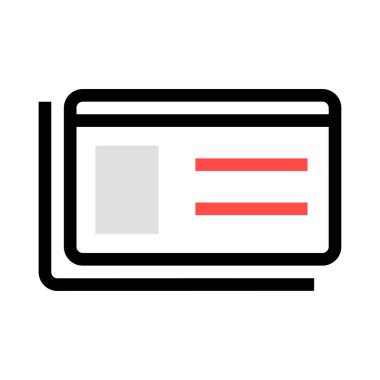 kart simge vektör çizim 