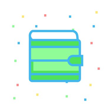 m-cüzdan web simge vektör çizim 