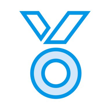 Madalya ikon vektör illüstrasyonu 