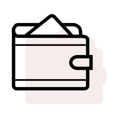 cüzdan ikonu vektör illüstrasyonu 