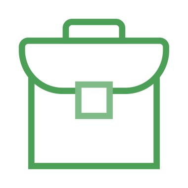 İş çantası beyaz arka planda, vektör çizim 