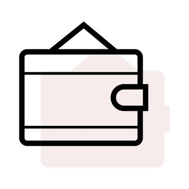cüzdan web simgesi, vektör illüstrasyonu 