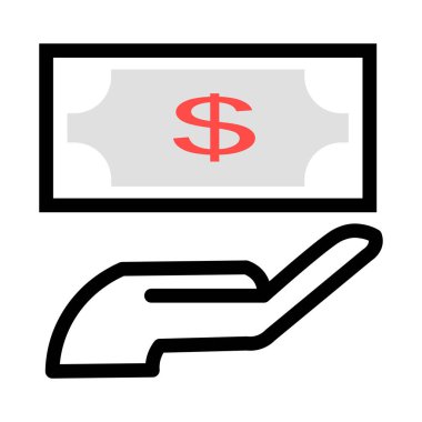 Dolar simgesi vektör illüstrasyonu 