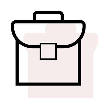 İş çantası beyaz arka planda, vektör çizim 