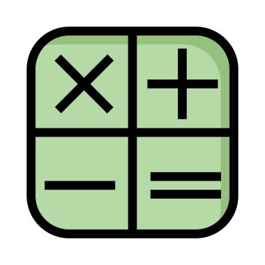 hesap makinesi simgesi vektör illüstrasyonu 