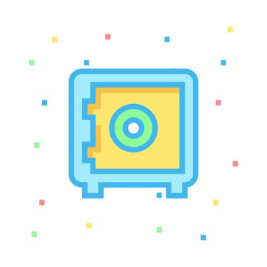 güvenli simge vektör illüstrasyonu 