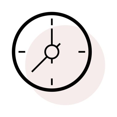 Saat simgesi vektör illüstrasyonu 