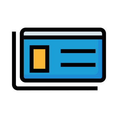 kart simge vektör çizim 