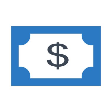 Para işareti simge vektör çizim 