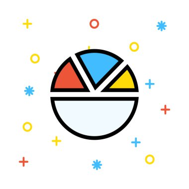 Diyagram simgesi vektör illüstrasyonu 