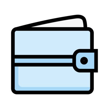 Beyaz arka plan üzerinde izole cüzdan vektör