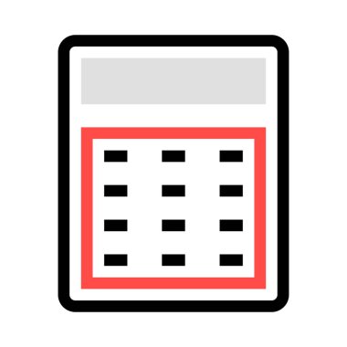 hesap makinesi web simgesi, vektör illüstrasyonu 