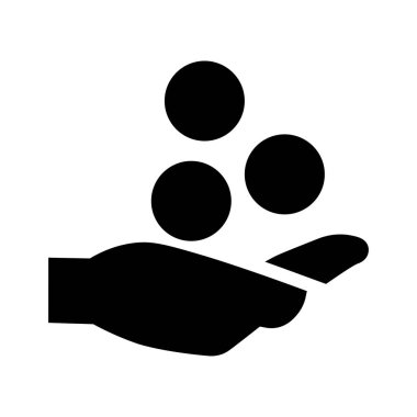 El ve sikkeler illüstrasyon vektör 