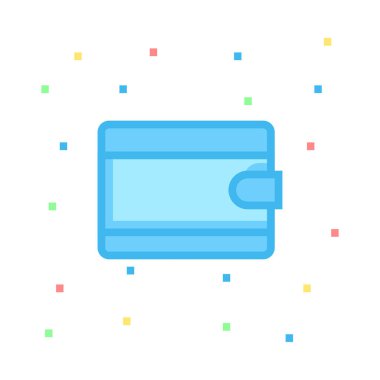 cüzdan ikonu vektör illüstrasyonu 