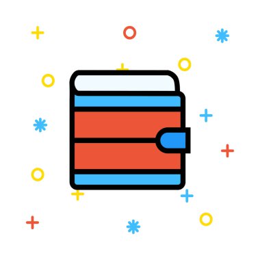 m-cüzdan web simge vektör çizim 