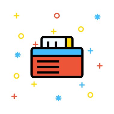 kart simge vektör çizim 