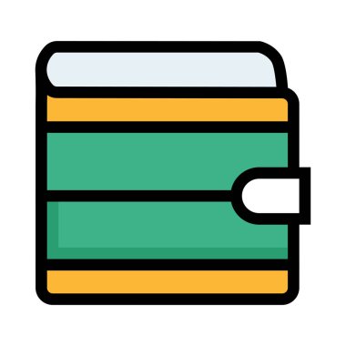 m-cüzdan web simge vektör çizim 