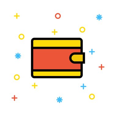 cüzdan ikonu vektör illüstrasyonu 