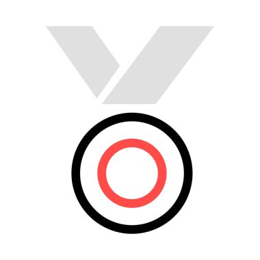 Madalya ikon vektör illüstrasyonu 