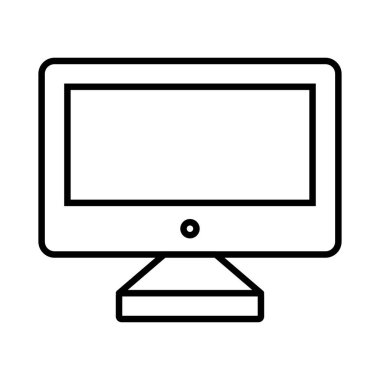 bilgisayar monitörü ikon vektör illüstrasyonu 