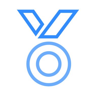 Madalya ikon vektör illüstrasyonu 