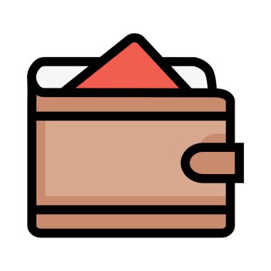 cüzdan ikonu vektör illüstrasyonu 