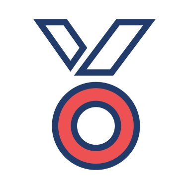 Madalya ikon vektör illüstrasyonu 