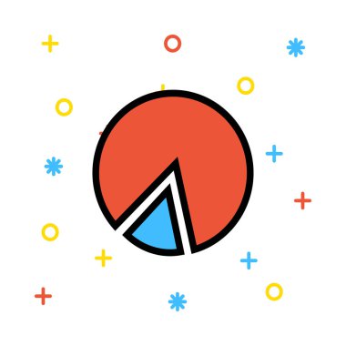 Diyagram simgesi vektör illüstrasyonu 