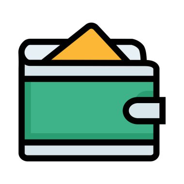 cüzdan ikonu vektör illüstrasyonu 