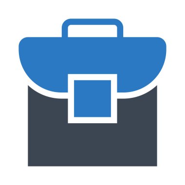 İş çantası beyaz arka planda, vektör çizim 