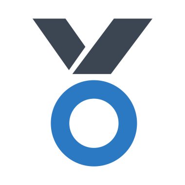 Madalya ikon vektör illüstrasyonu 