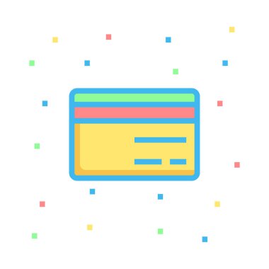 kart simge vektör çizim 