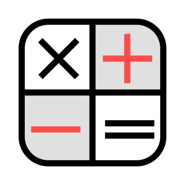 hesap makinesi simgesi vektör illüstrasyonu 