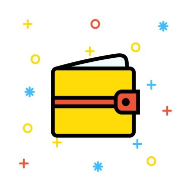 Beyaz arka plan üzerinde izole cüzdan vektör