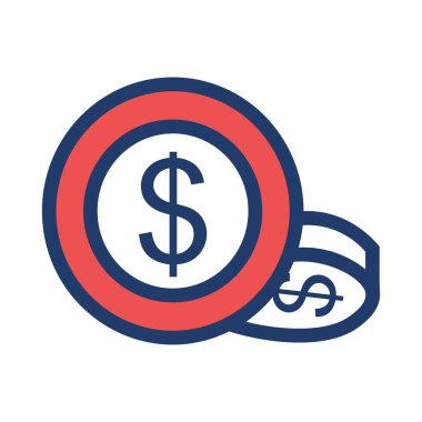 Dolar simgesi vektör illüstrasyonu 