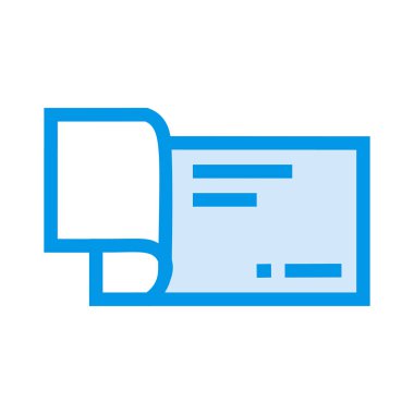 Çek defteri düz stil ikonu, vektör çizim, ödeme kavramı   