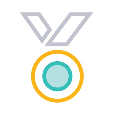 Madalya ikon vektör illüstrasyonu 