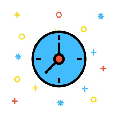 Saat simgesi vektör illüstrasyonu 