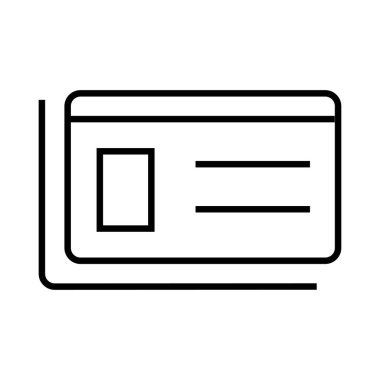 kart simge vektör çizim 