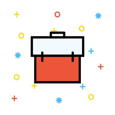 çanta simgesi vektör illüstrasyonu 