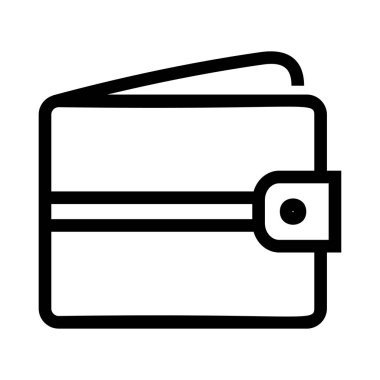 Beyaz arka plan üzerinde izole cüzdan vektör