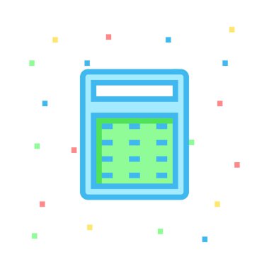 hesap makinesi web simgesi, vektör illüstrasyonu 