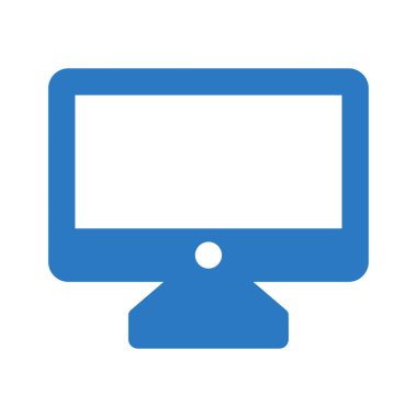 bilgisayar monitörü ikon vektör illüstrasyonu 