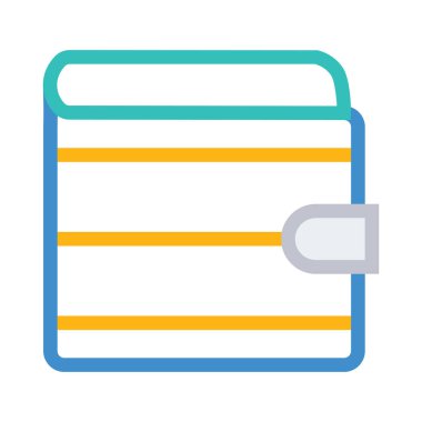 Beyaz arka plan üzerinde izole cüzdan vektör