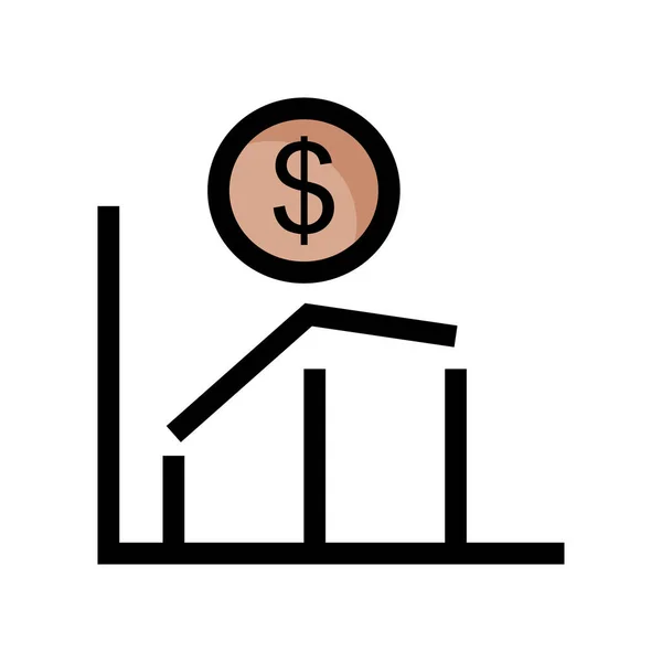 Ícone Monetário Ilustração Vetorial — Vetor de Stock